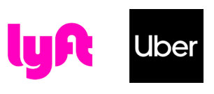 Uber and Lyft logos